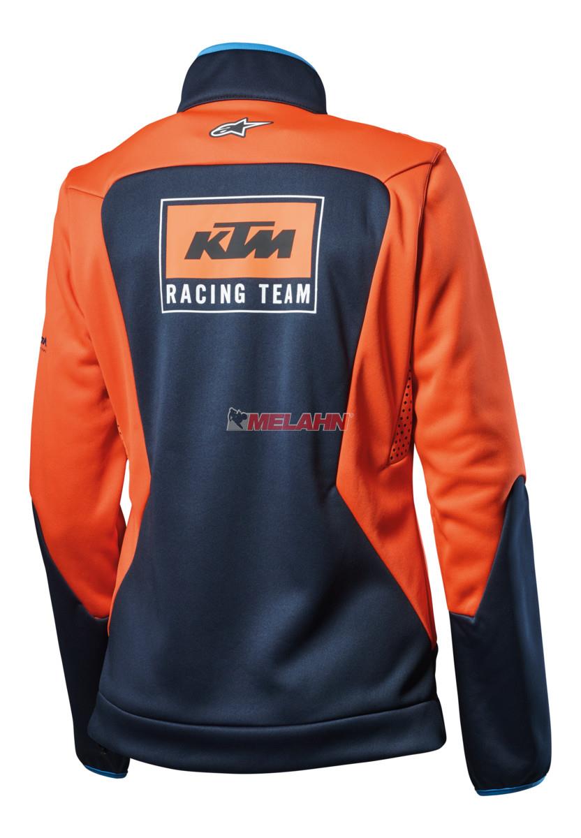 KTM Girls-Softshelljacke: Team Replica, blau/orange