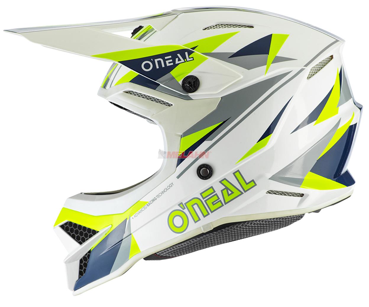 ONEAL Helm: 3Series, Triz, blau/neon-gelb