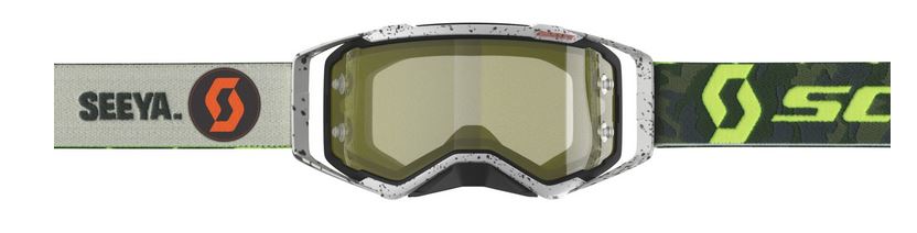 SCOTT Prospect Goggle Motocross MTB MX Enduro Cross Brille khaki-grün / gelb verspiegelt