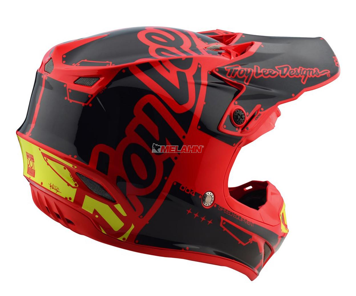 TROY LEE DESIGNS Helm: SE4 PA Helm (MIPS) Factory, rot, Größe XL