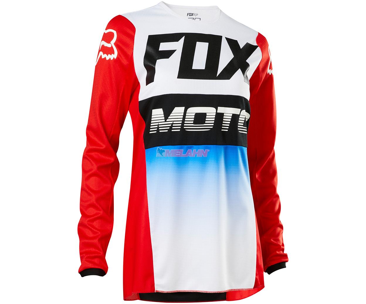 FOX Girls Jersey: 180 FYCE, blau/rot/weiß