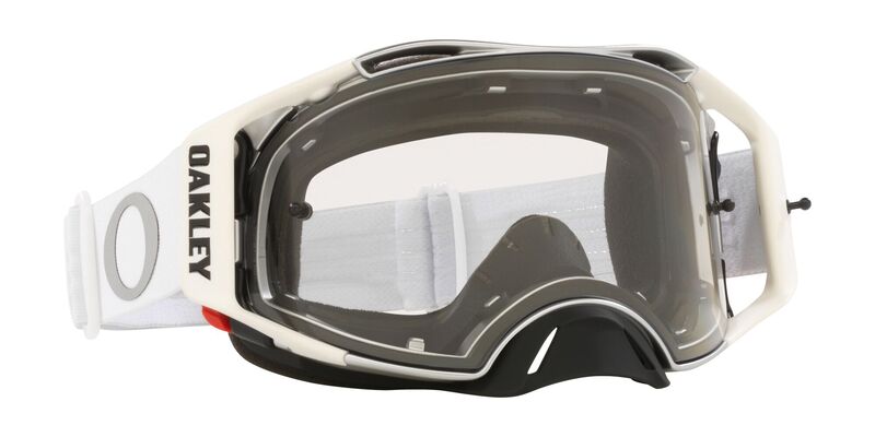 OAKLEY Brille: Airbrake MX Tuff Blocks weiß, klares Glas