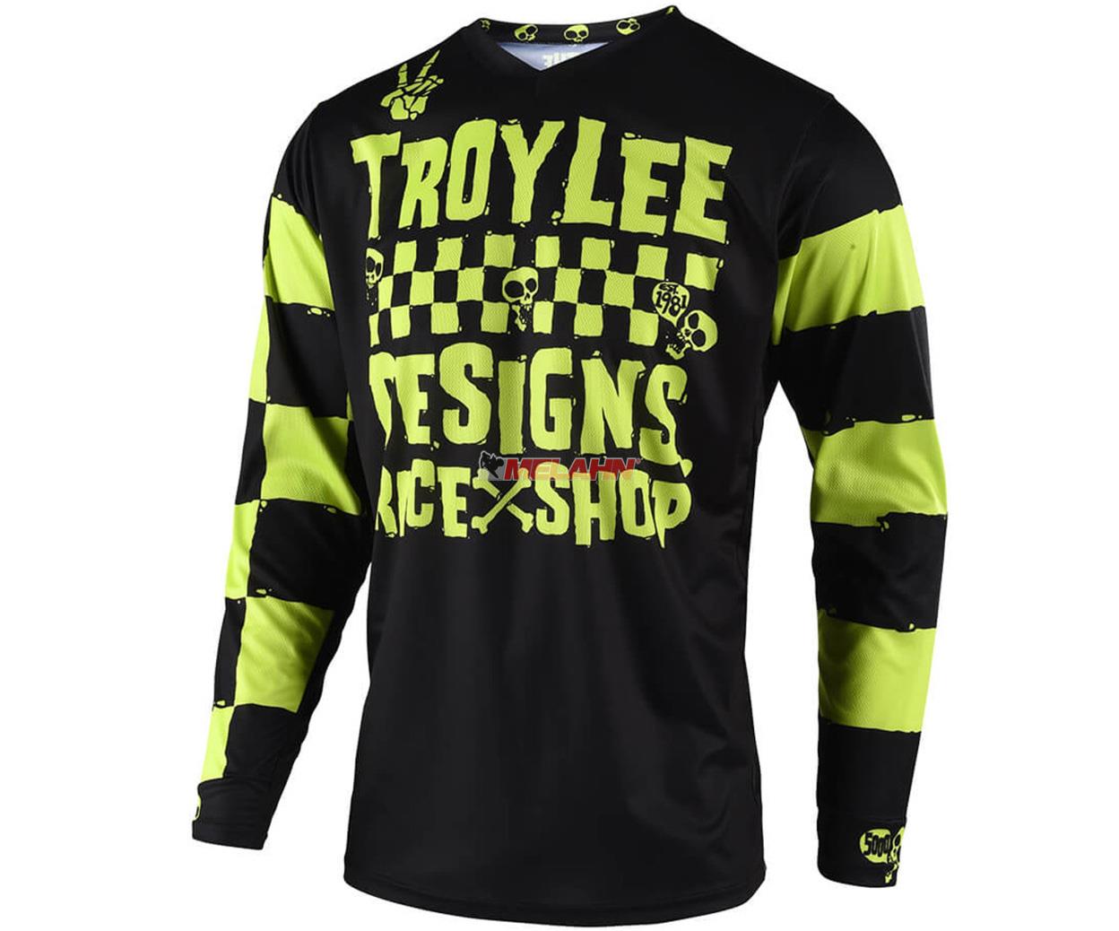 TROY LEE DESIGNS Jersey: Raceshop, schwarz/lime