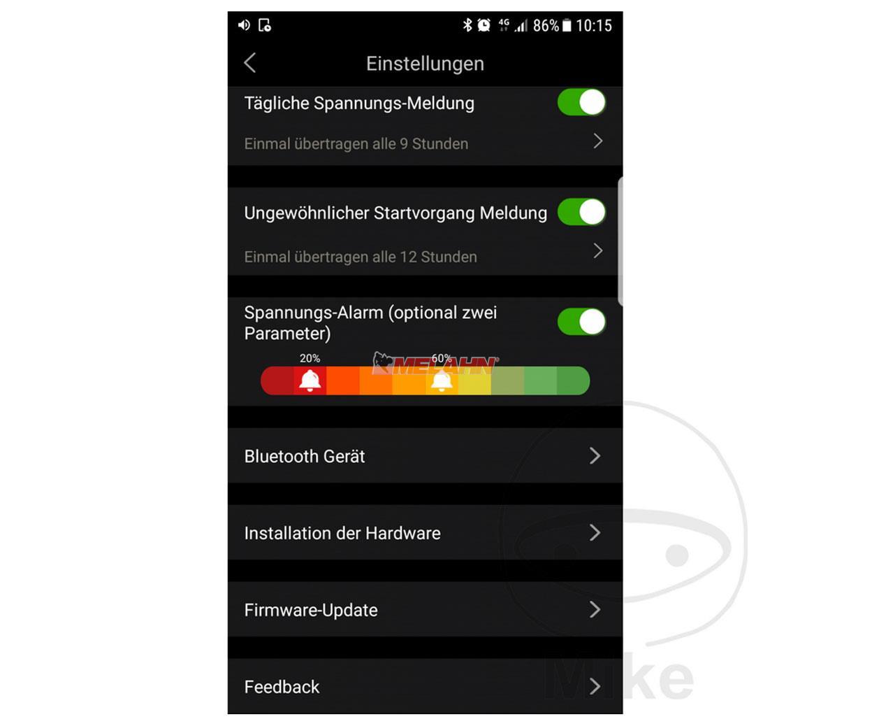 JMP Batterie Monitor 2 (Lthium Batterien), Batterieüberwachung mit dem Smartphone