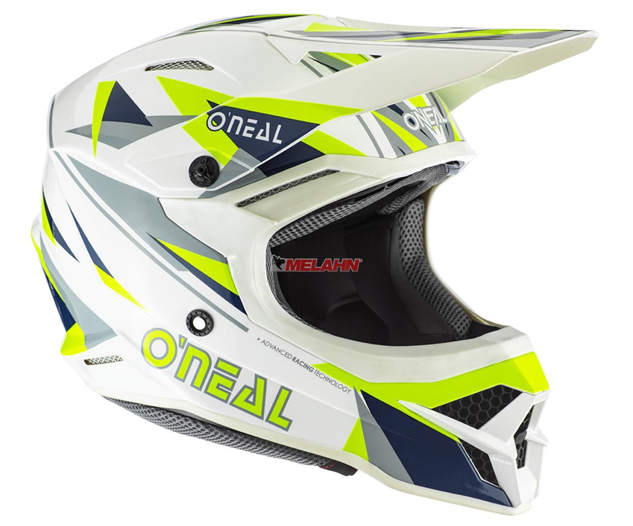 ONEAL Helm: 3Series, Triz, blau/neon-gelb