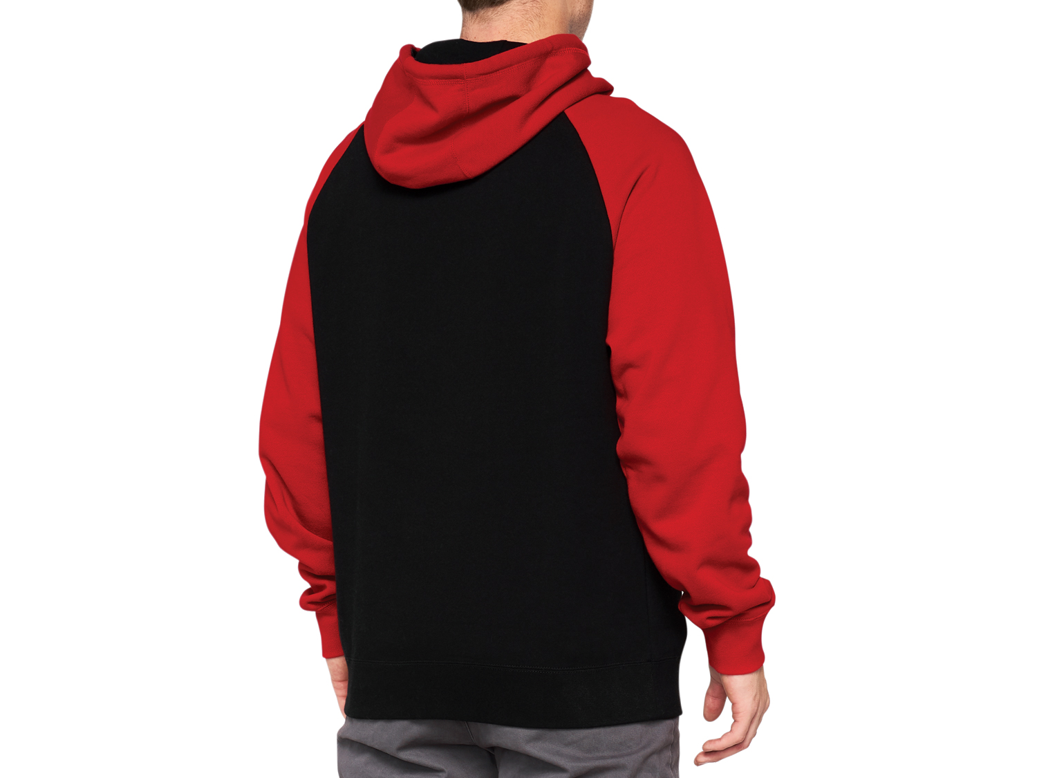 100% Hoody: Barrage, schwarz/rot