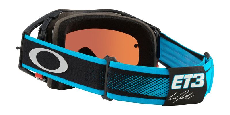 OAKLEY Brille: Airbrake Prizm MX Eli Tomac Signature Series, carbon/blau sapphire-iridium