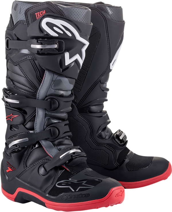 ALPINESTARS Stiefel: Tech 7, schwarz/grau/rot