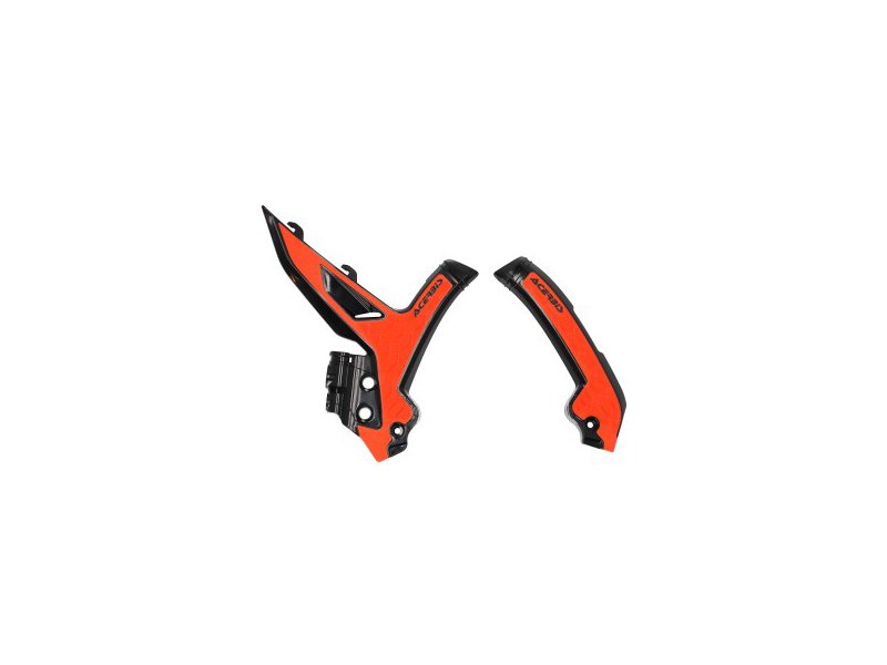 ACERBIS Rahmenschützer (Paar): X-Grip für KTM SX 2023- / EXC 2024-, schwarz/orange