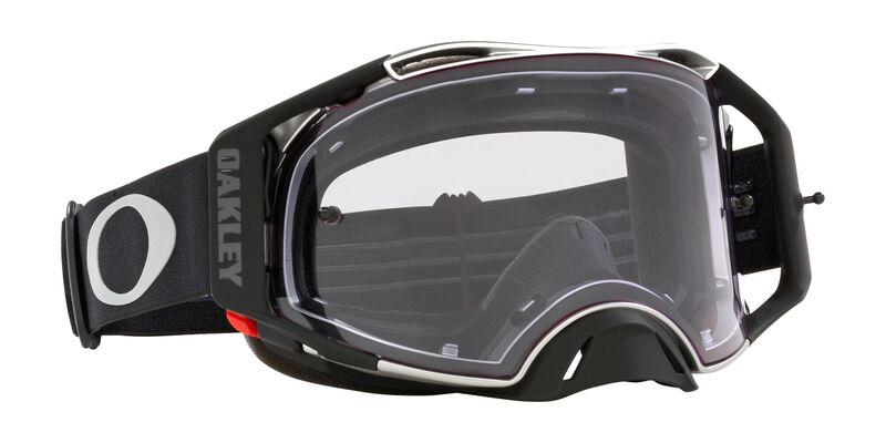 OAKLEY Brille: Airbrake MX Tuff Blocks schwarz-gunmetal, klares Glas