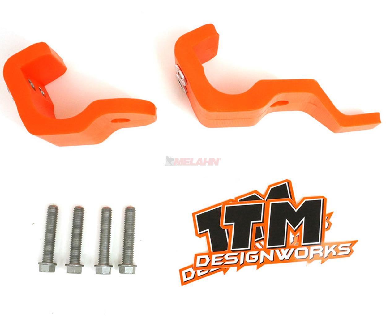 T.M. DESIGNWORKS Gabelfuß-Protektor (Paar) für KTM 16- / HUSQVARNA 16- / SHERCO 17-, orange