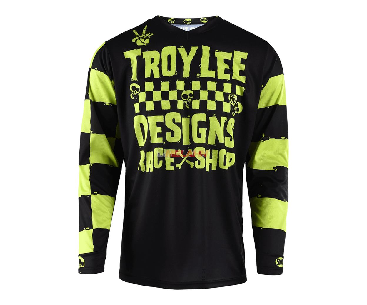 TROY LEE DESIGNS Jersey: Raceshop, schwarz/lime