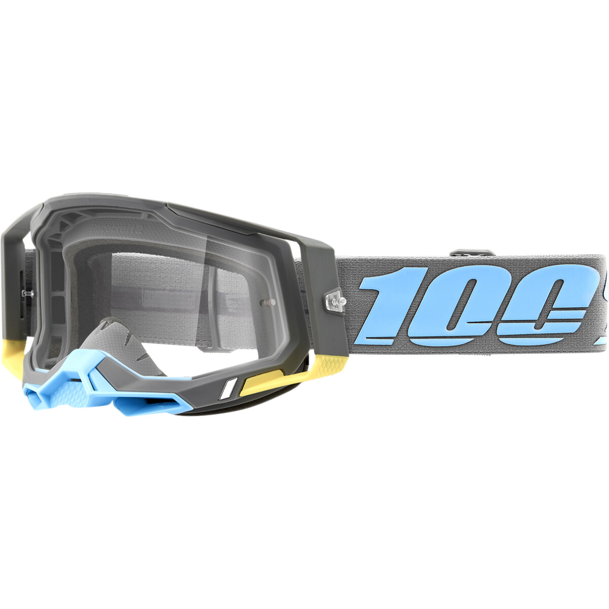 100% Brille: Racecraft 2 Trinidad, grau/hellblau blau-verspiegelt