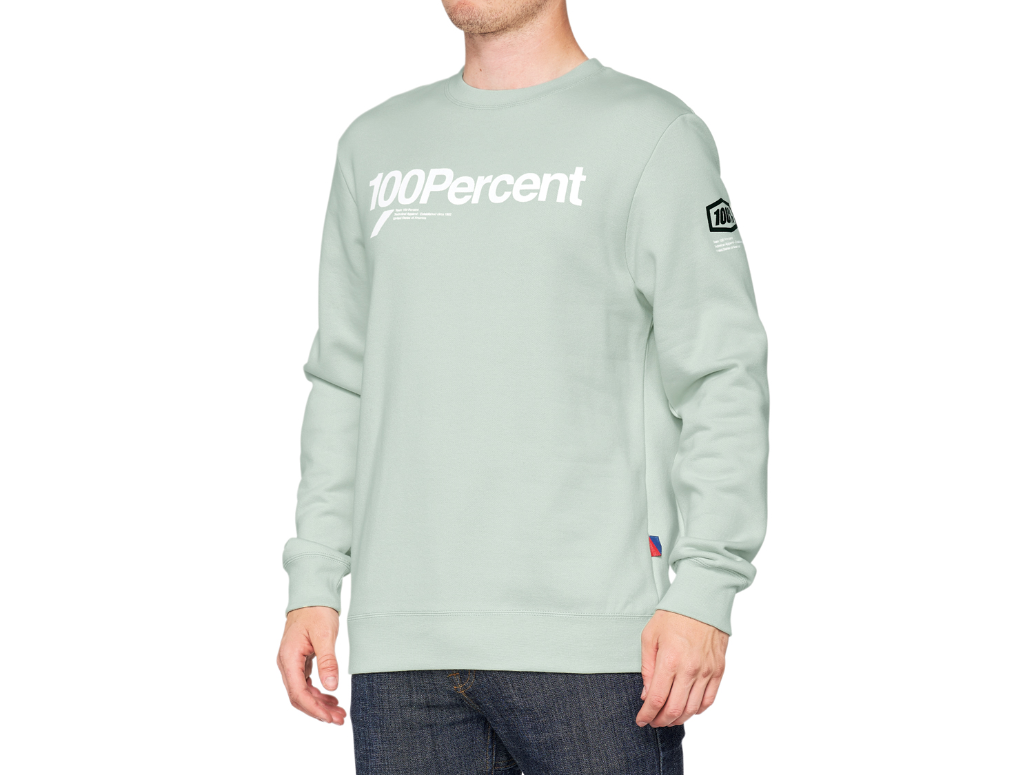 100% Sweat-Pullover: Manifesto, pale aqua