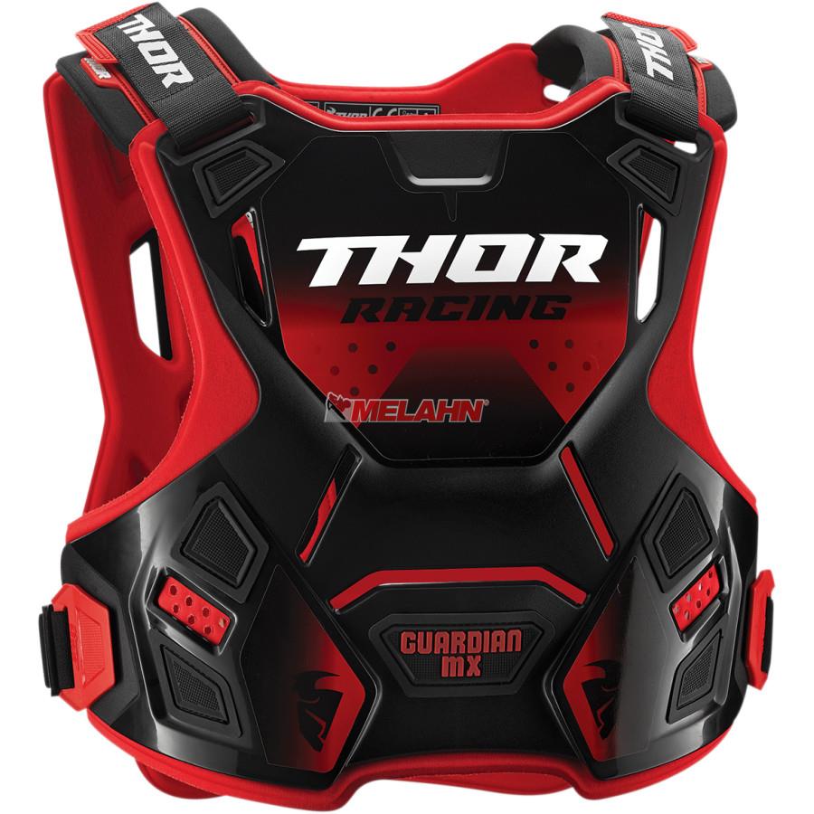 THOR Brustpanzer: Guardian MX, rot/schwarz