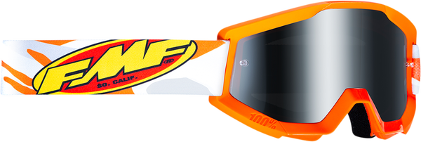 FMF/100% Brille: Core/Strata, orange/weiß, silber-verspiegeltes Glas