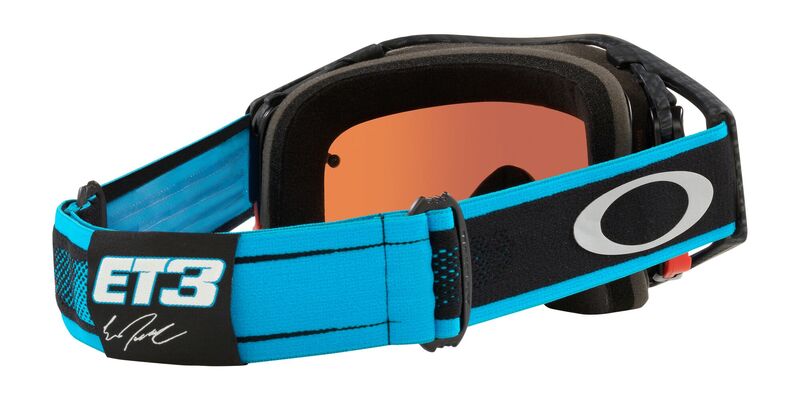 OAKLEY Brille: Airbrake Prizm MX Eli Tomac Signature Series, carbon/blau sapphire-iridium