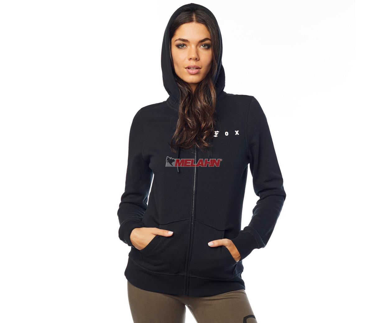 FOX Girls Zip-Hoody: The super FOX, schwarz