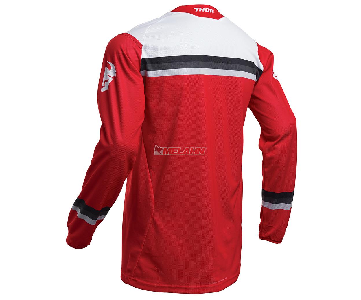 THOR Jersey: Pulse Pinner, rot/weiß