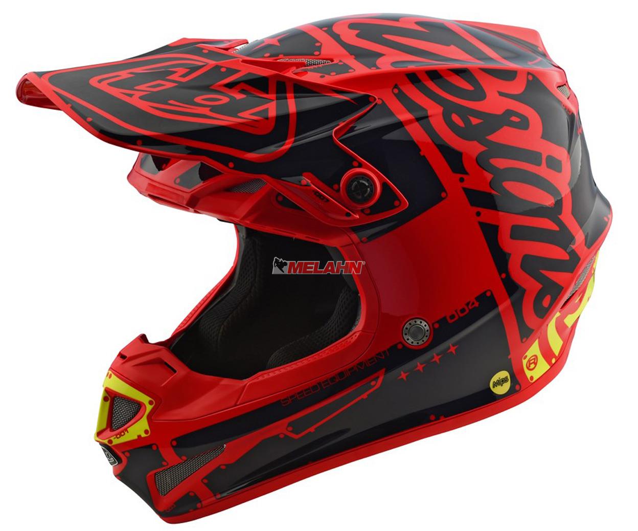 TROY LEE DESIGNS Helm: SE4 PA Helm (MIPS) Factory, rot, Größe XL