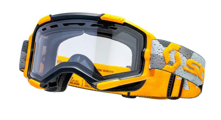 SCOTT Brille: Fury Enduro, camo grau/gelb, klar Doppelglas works