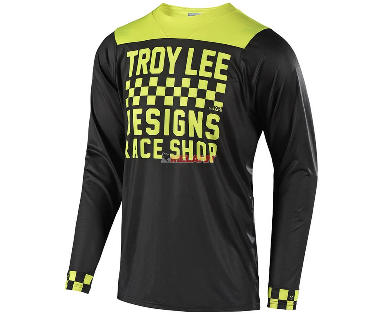 TROY LEE DESIGNS MTB-Jersey: Skyline Checker, schwarz/gelb