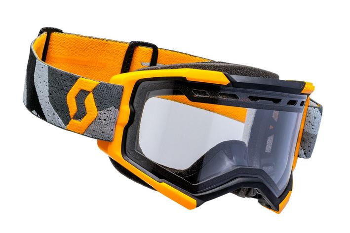 SCOTT Brille: Fury Enduro, camo grau/gelb, klar Doppelglas works