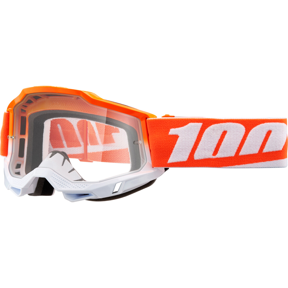 100% Brille: Accuri 2 Matigofun, orange/weiß, rot-verspiegelt