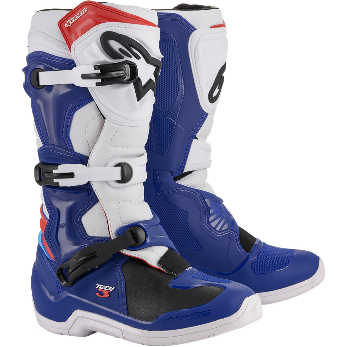 ALPINESTARS Stiefel: Tech 3 , blau/weiß/rot