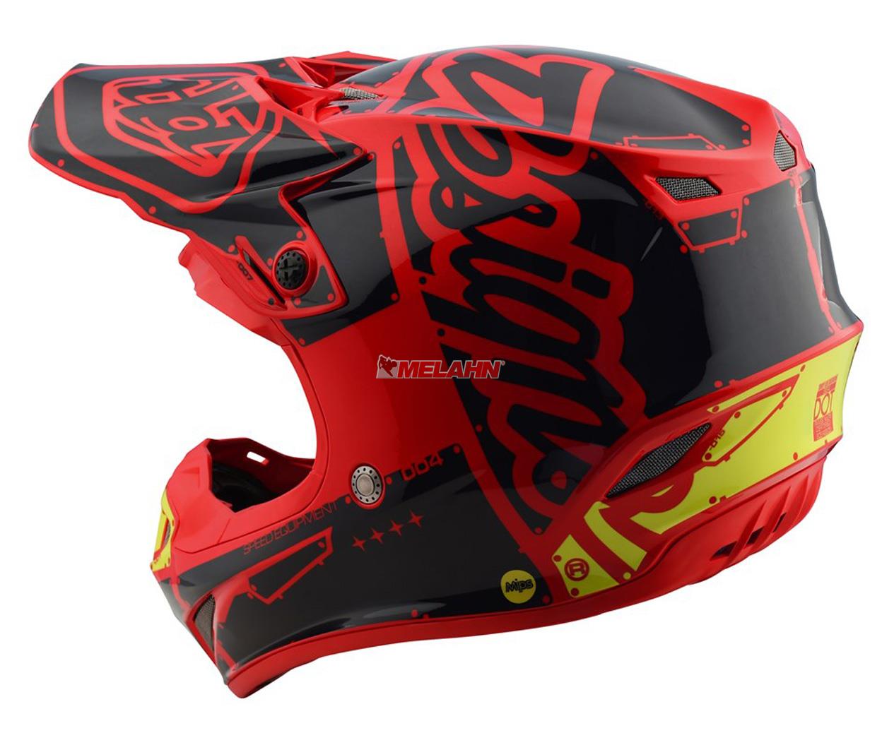 TROY LEE DESIGNS Helm: SE4 PA Helm (MIPS) Factory, rot, Größe XL