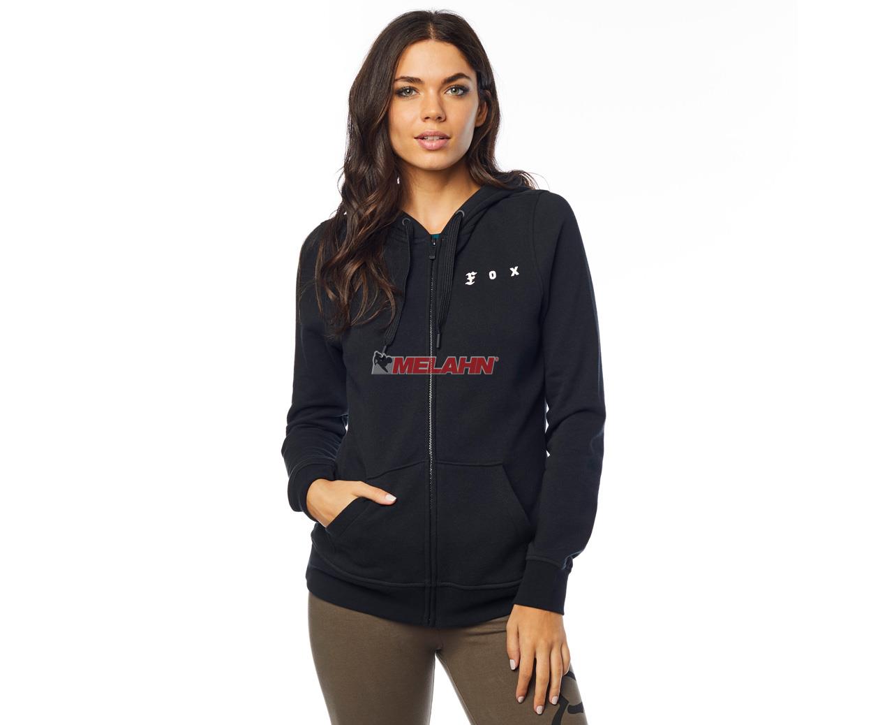 FOX Girls Zip-Hoody: The super FOX, schwarz