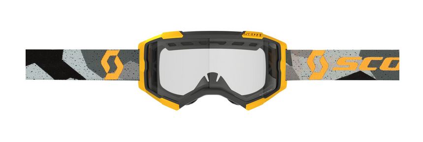 SCOTT Brille: Fury Enduro, camo grau/gelb, klar Doppelglas works