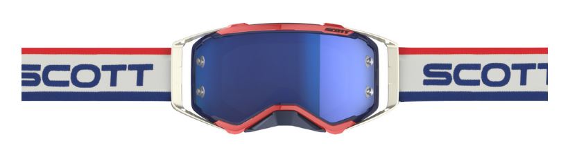 SCOTT Prospect Retro Goggle Motocross MTB MX Enduro Cross Brille blau-weiß-rot electricblue verspieg