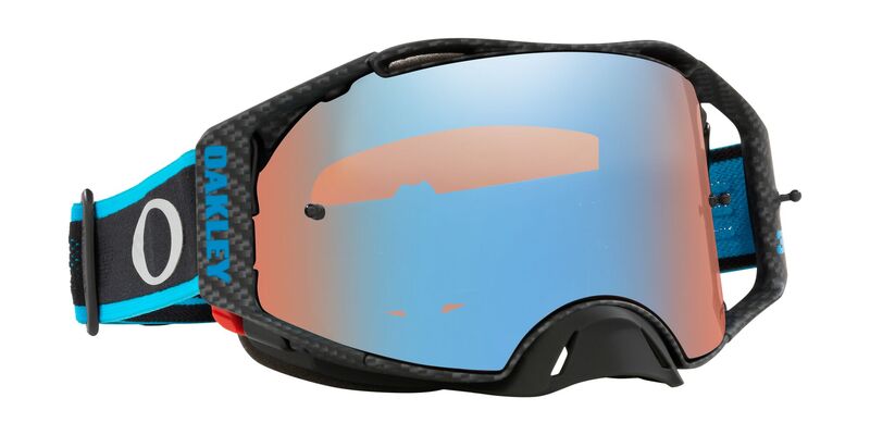 OAKLEY Brille: Airbrake Prizm MX Eli Tomac Signature Series, carbon/blau sapphire-iridium